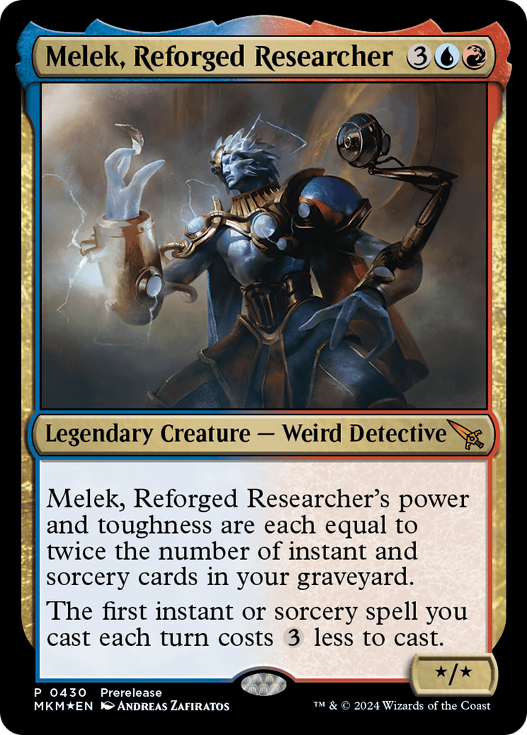 Melek, Reforged Researcher [Murders at Karlov Manor Prerelease Promos] | I Want That Stuff Brandon