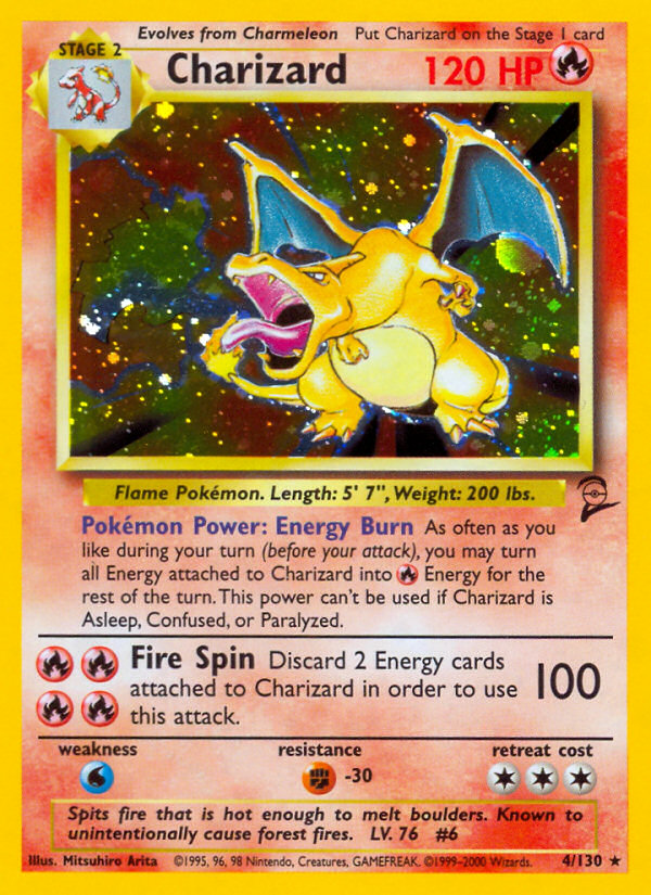 Charizard (4/130) [Base Set 2] | I Want That Stuff Brandon
