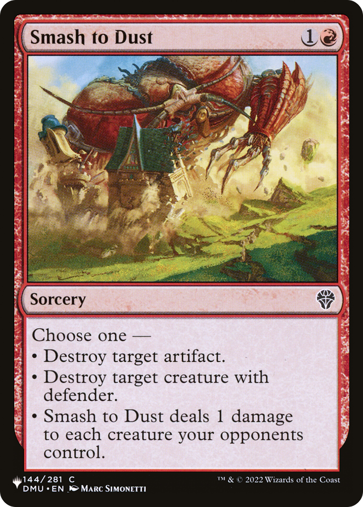 Smash to Dust [The List Reprints] | I Want That Stuff Brandon