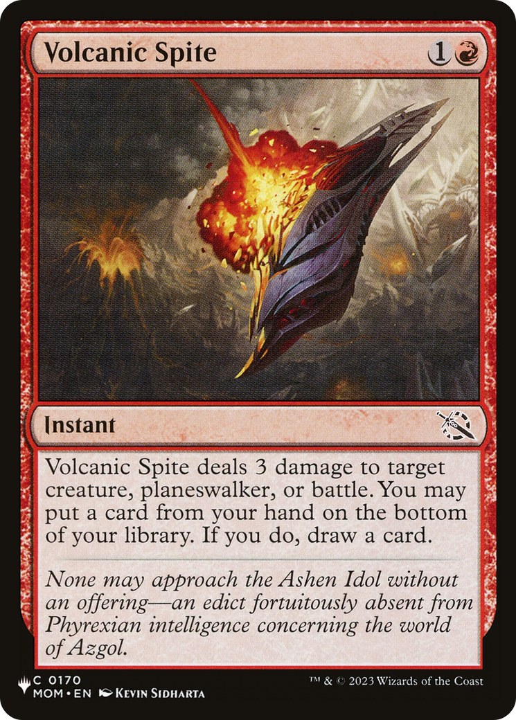 Volcanic Spite [The List Reprints] | I Want That Stuff Brandon