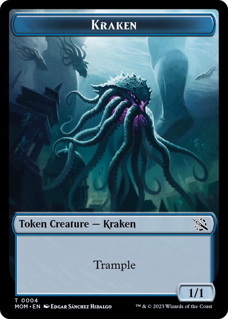 Monk // Kraken Double-Sided Token [March of the Machine Tokens] | I Want That Stuff Brandon