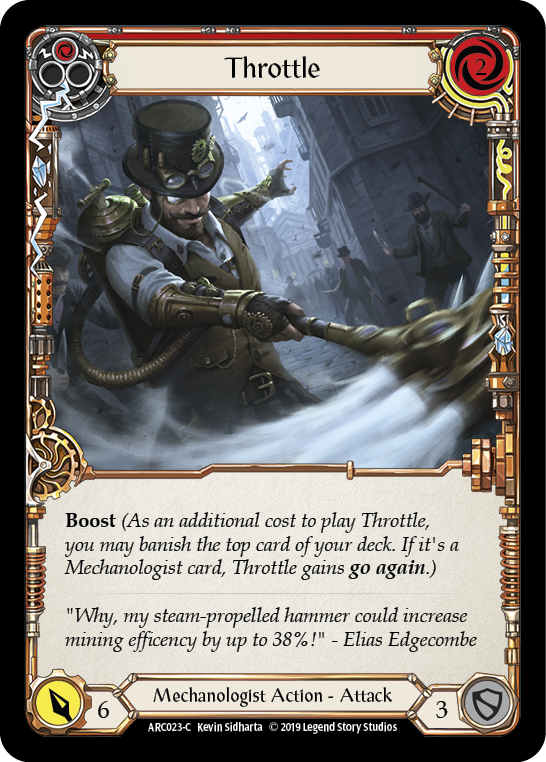 Throttle (Red) [ARC023-C] (Arcane Rising)  1st Edition Normal | I Want That Stuff Brandon