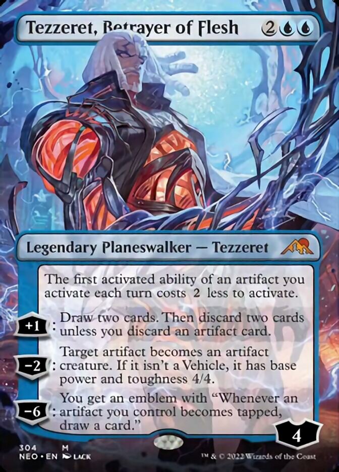 Tezzeret, Betrayer of Flesh (Borderless) [Kamigawa: Neon Dynasty] | I Want That Stuff Brandon