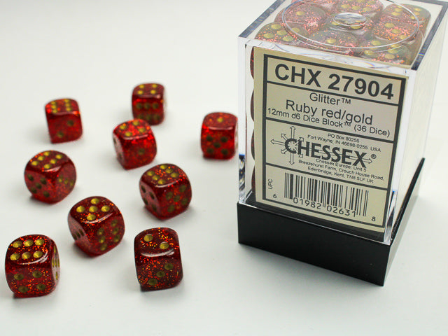 Chessex 12mm Dice 36d6 Glitter | I Want That Stuff Brandon