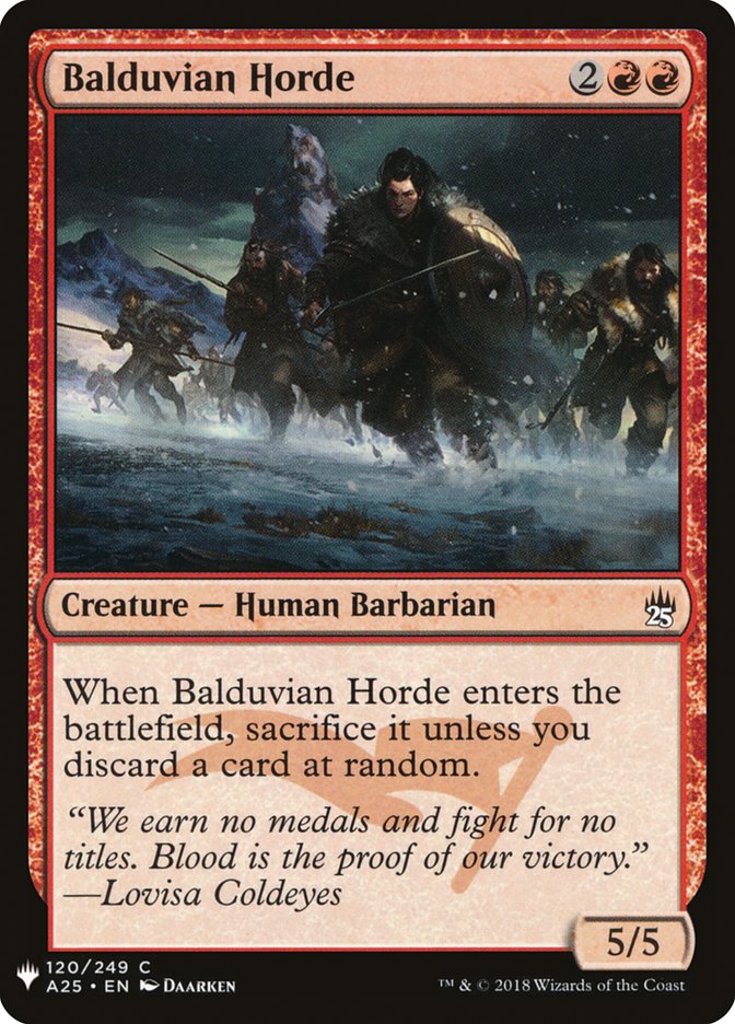 Balduvian Horde [Mystery Booster] | I Want That Stuff Brandon