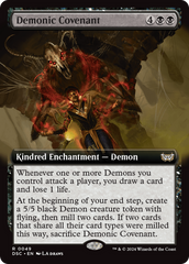 Demonic Covenant (Extended Art) [Duskmourn: House of Horror Commander] | I Want That Stuff Brandon