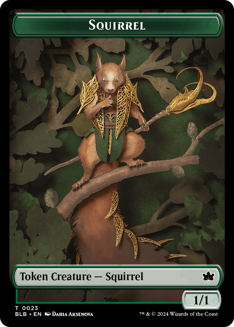 Squirrel // Starscape Cleric Double-Sided Token [Bloomburrow Tokens] | I Want That Stuff Brandon