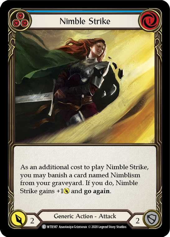 Nimble Strike (Blue) [U-WTR187] (Welcome to Rathe Unlimited)  Unlimited Rainbow Foil | I Want That Stuff Brandon