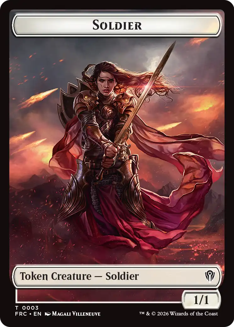 Soldier // Shark Double-Sided Token [Reality Fracture Commander Tokens] | I Want That Stuff Brandon