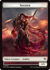 Soldier // Shark Double-Sided Token [Reality Fracture Commander Tokens] | I Want That Stuff Brandon