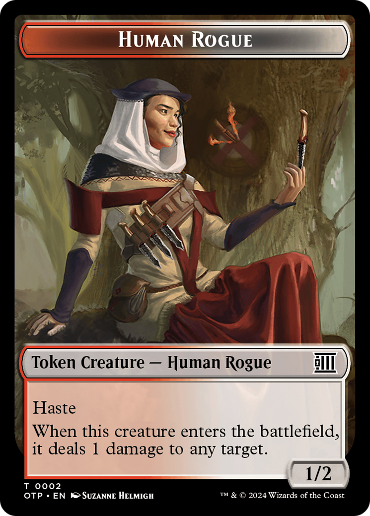 Human Rogue Token [Outlaws of Thunder Junction: Breaking News Tokens] | I Want That Stuff Brandon