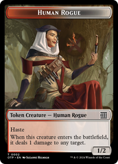 Human Rogue // Plot Double-Sided Token [Outlaws of Thunder Junction: Breaking News Tokens] | I Want That Stuff Brandon