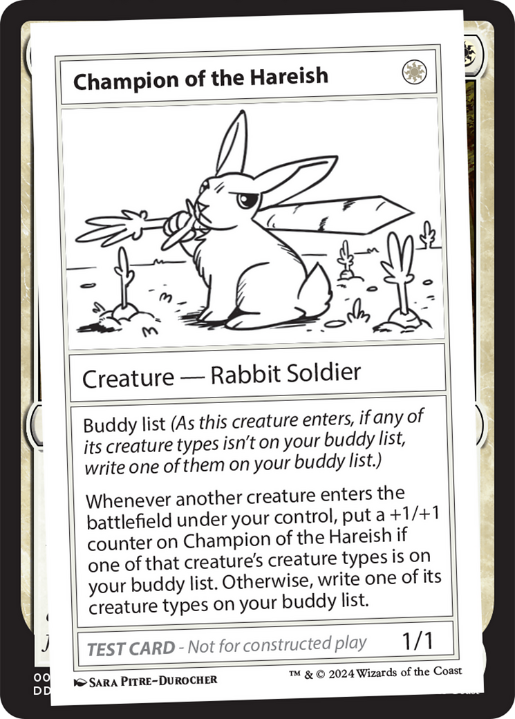 Champion of the Hareish [Mystery Booster 2 Playtest Cards] | I Want That Stuff Brandon