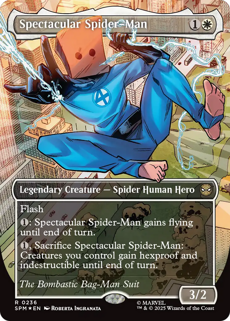 Spectacular Spider-Man (0236) (Borderless) (Textured Foil) [Marvel's Spider-Man] | I Want That Stuff Brandon