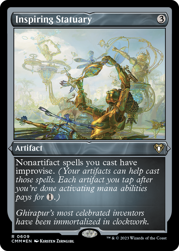 Inspiring Statuary (Foil Etched) [Commander Masters] | I Want That Stuff Brandon