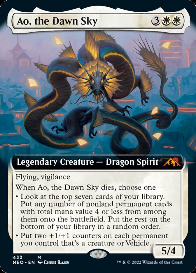 Ao, the Dawn Sky (Extended Art) [Kamigawa: Neon Dynasty] | I Want That Stuff Brandon