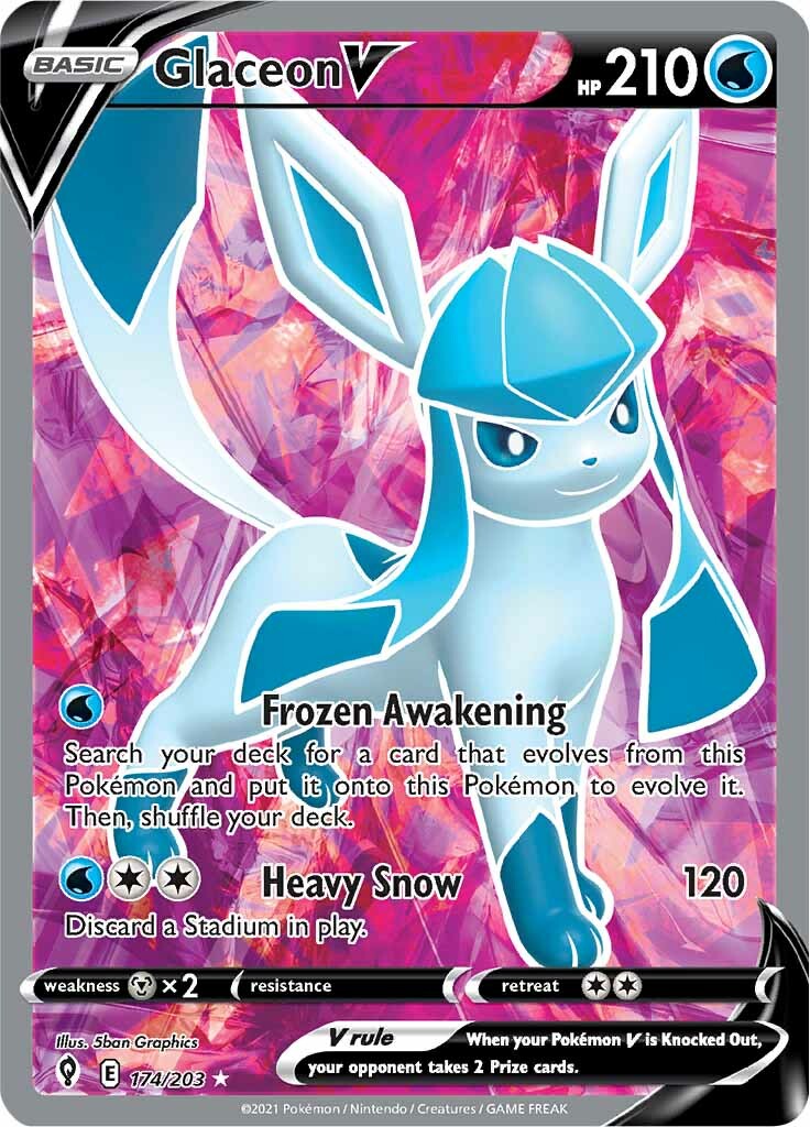 Glaceon V (174/203) [Sword & Shield: Evolving Skies] | I Want That Stuff Brandon