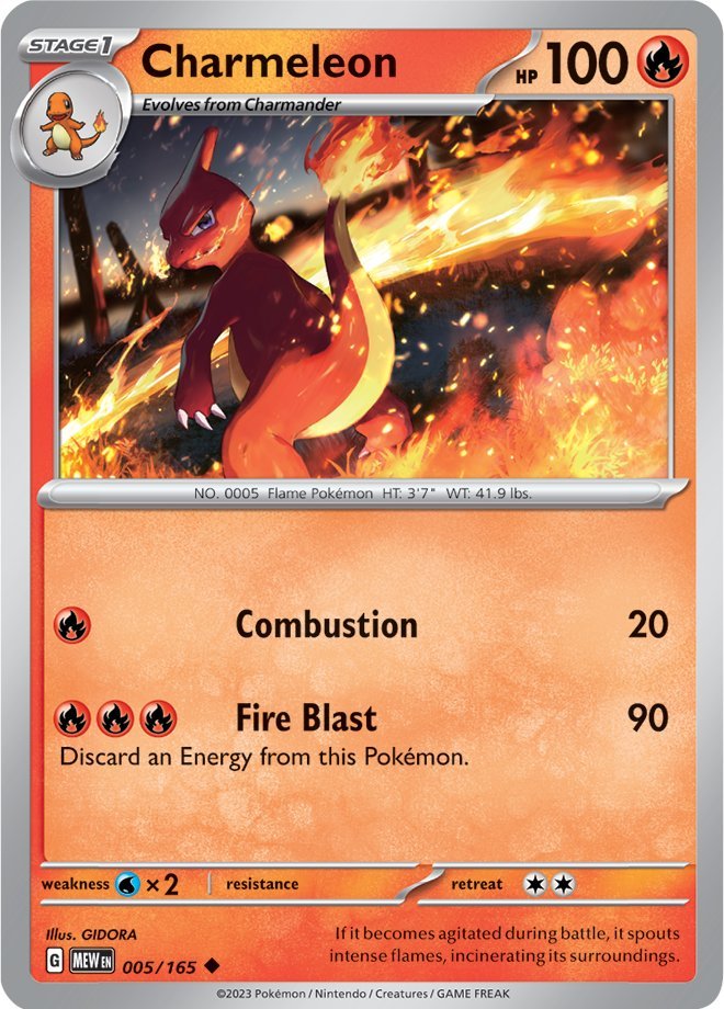 Charmeleon (005/165) [Scarlet & Violet: 151] | I Want That Stuff Brandon