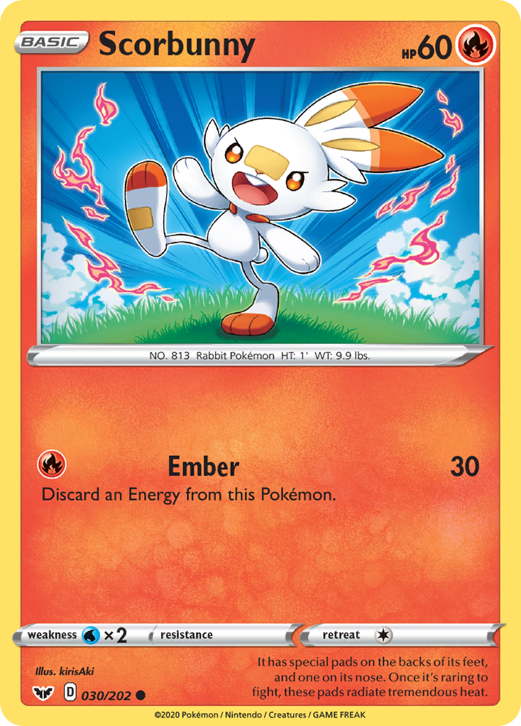 Scorbunny (030/202) [Sword & Shield: Base Set] | I Want That Stuff Brandon