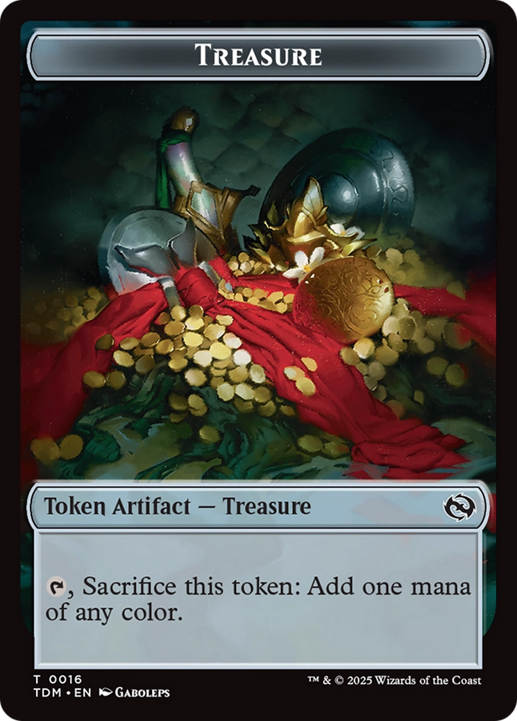 Spirit // Treasure Double-Sided Token [Tarkir: Dragonstorm Commander Tokens] | I Want That Stuff Brandon