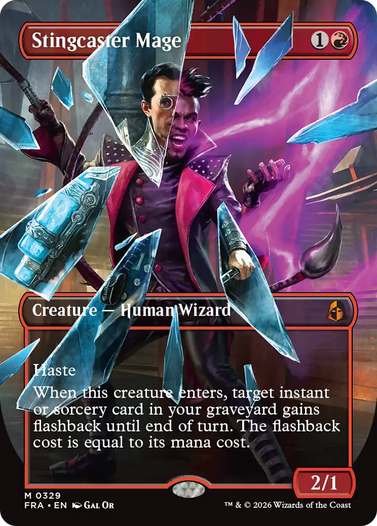 Stingcaster Mage (Borderless) (Facet Foil) [Reality Fracture] | I Want That Stuff Brandon