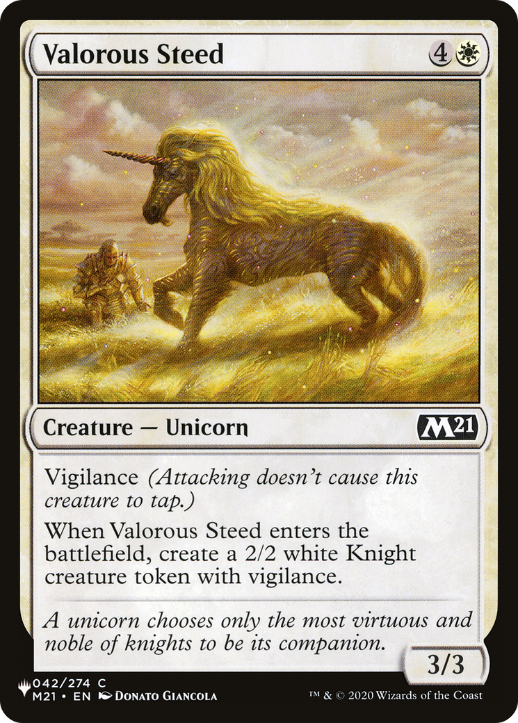 Valorous Steed [The List Reprints] | I Want That Stuff Brandon