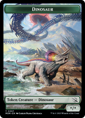 Warrior // Dinosaur Double-Sided Token [March of the Machine Tokens] | I Want That Stuff Brandon