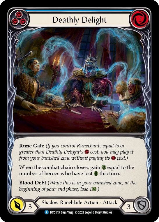 Deathly Delight (Blue) [DTD145] (Dusk Till Dawn)  Rainbow Foil | I Want That Stuff Brandon