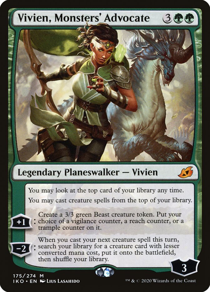 Vivien, Monsters' Advocate (Promo Pack) [Ikoria: Lair of Behemoths Promos] | I Want That Stuff Brandon