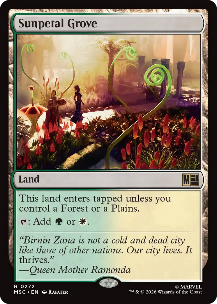 Sunpetal Grove (Surge Foil) [Marvel Super Heroes Commander] | I Want That Stuff Brandon