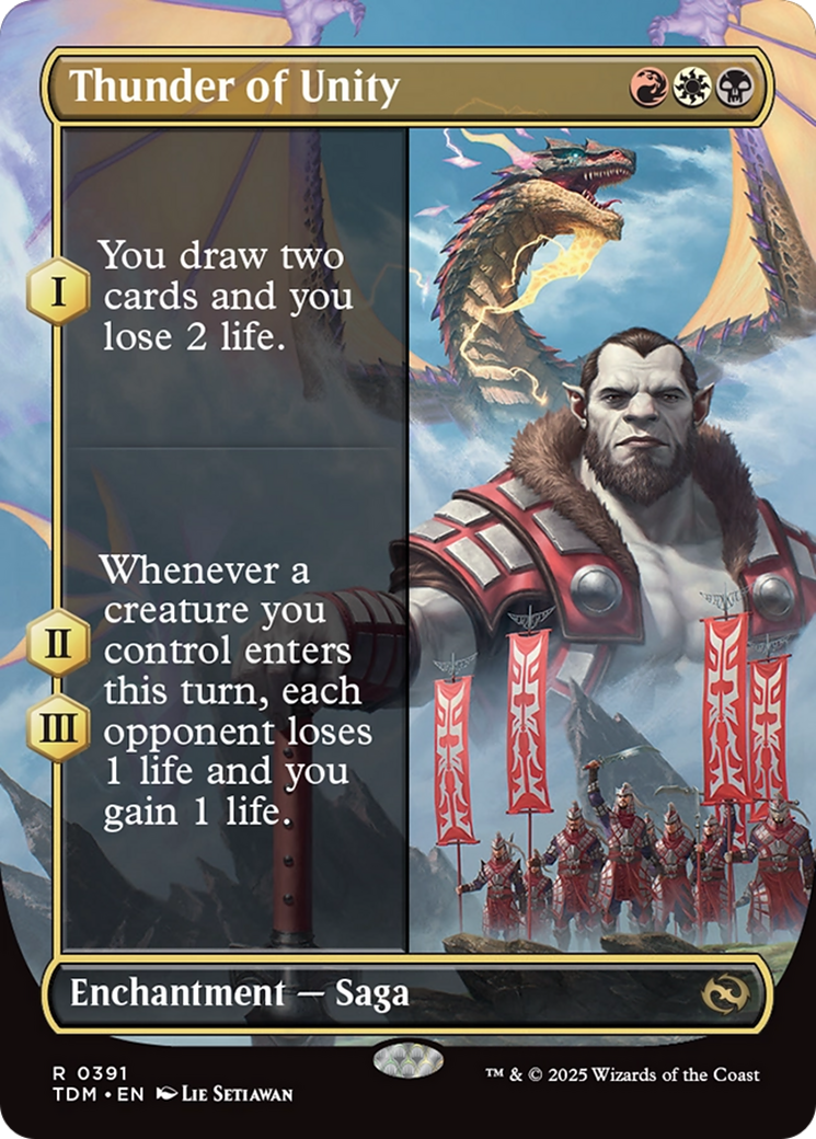 Thunder of Unity (Borderless) [Tarkir: Dragonstorm] | I Want That Stuff Brandon