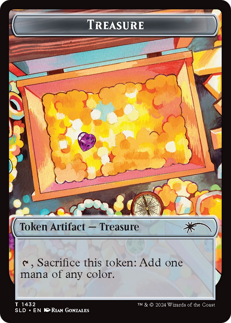Treasure Token (1432) (Rainbow Foil) [Secret Lair Drop Series] | I Want That Stuff Brandon