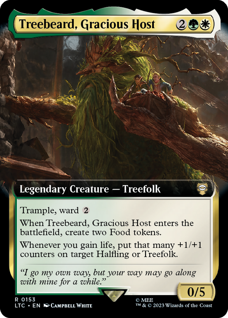 Treebeard, Gracious Host (Extended Art) [The Lord of the Rings: Tales of Middle-Earth Commander] | I Want That Stuff Brandon