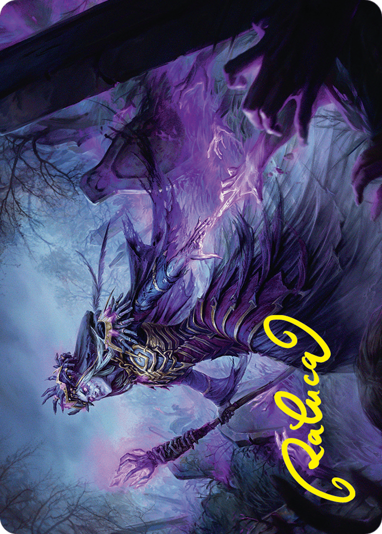 Zul Ashur, Lich Lord Art Card (10/54) (Gold-Stamped Signature) [Foundations Art Series] | I Want That Stuff Brandon