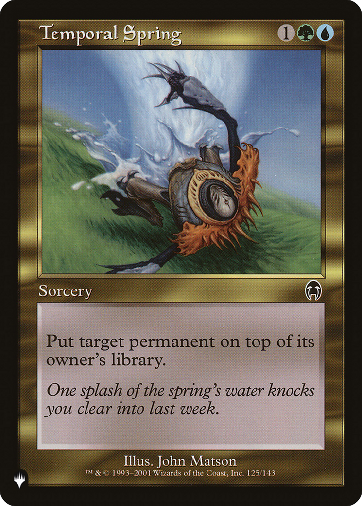 Temporal Spring [The List Reprints] | I Want That Stuff Brandon