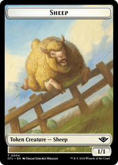 Sheep // Plot Double-Sided Token [Outlaws of Thunder Junction Tokens] | I Want That Stuff Brandon