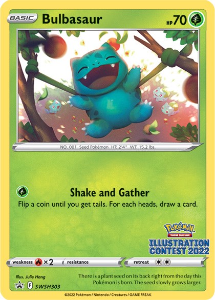 Bulbasaur (SWSH303) (Illustration Contest 2022) [Sword & Shield: Black Star Promos] | I Want That Stuff Brandon