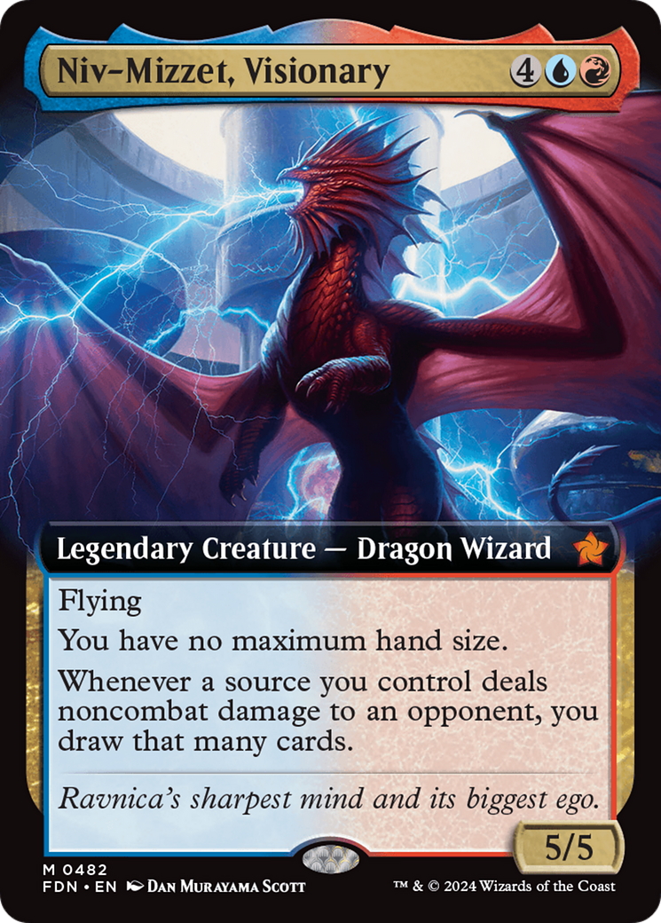 Niv-Mizzet, Visionary (Extended Art) [Foundations] | I Want That Stuff Brandon