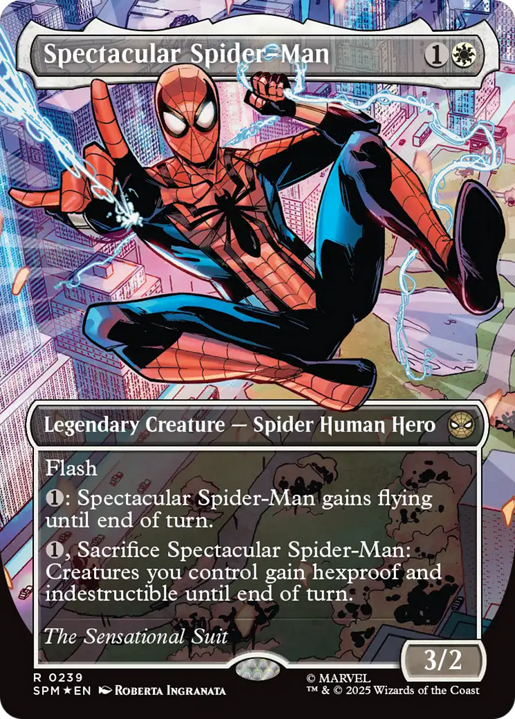 Spectacular Spider-Man (0239) (Borderless) (Textured Foil) [Marvel's Spider-Man] | I Want That Stuff Brandon