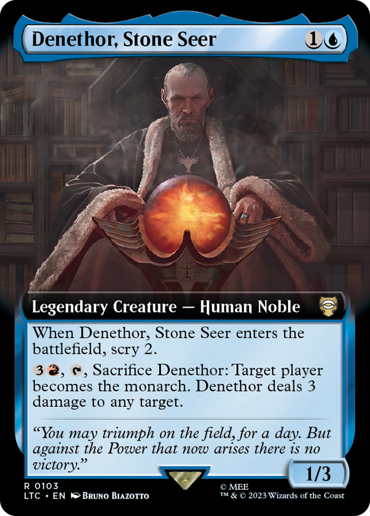 Denethor, Stone Seer (Extended Art) [The Lord of the Rings: Tales of Middle-Earth Commander] | I Want That Stuff Brandon