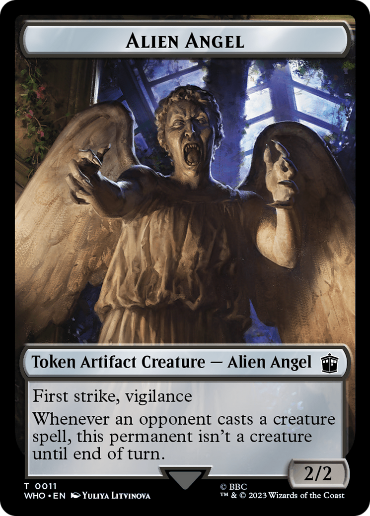 Alien Angel // Alien Warrior Double-Sided Token [Doctor Who Tokens] | I Want That Stuff Brandon