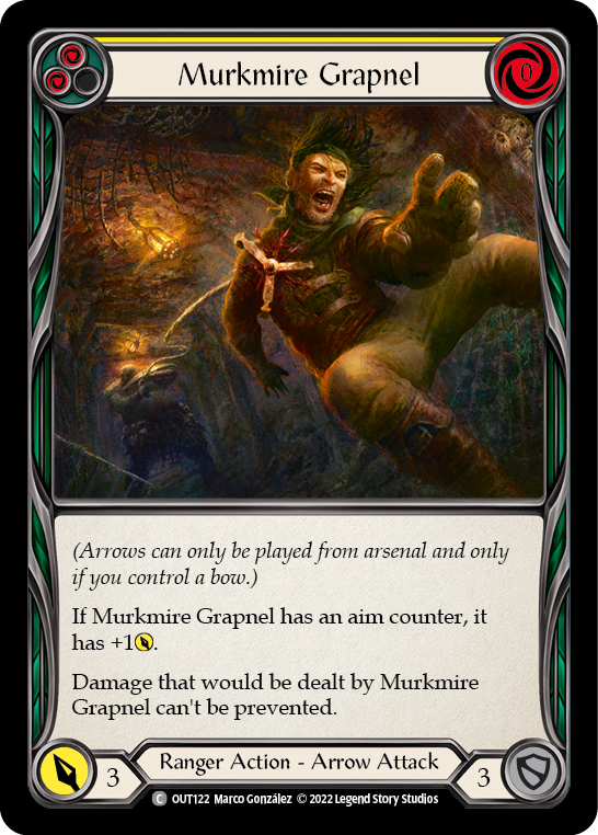 Murkmire Grapnel (Yellow) [OUT122] (Outsiders)  Rainbow Foil | I Want That Stuff Brandon