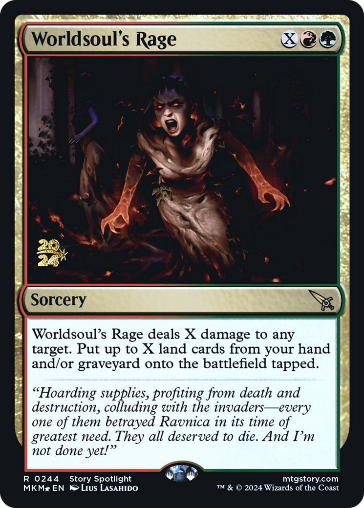 Worldsoul's Rage [Murders at Karlov Manor Prerelease Promos] | I Want That Stuff Brandon