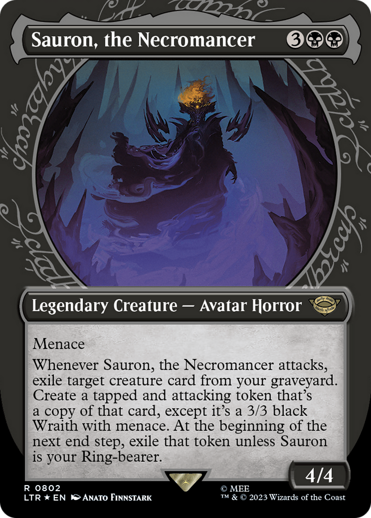 Sauron, the Necromancer (Showcase) (Surge Foil) [The Lord of the Rings: Tales of Middle-Earth] | I Want That Stuff Brandon