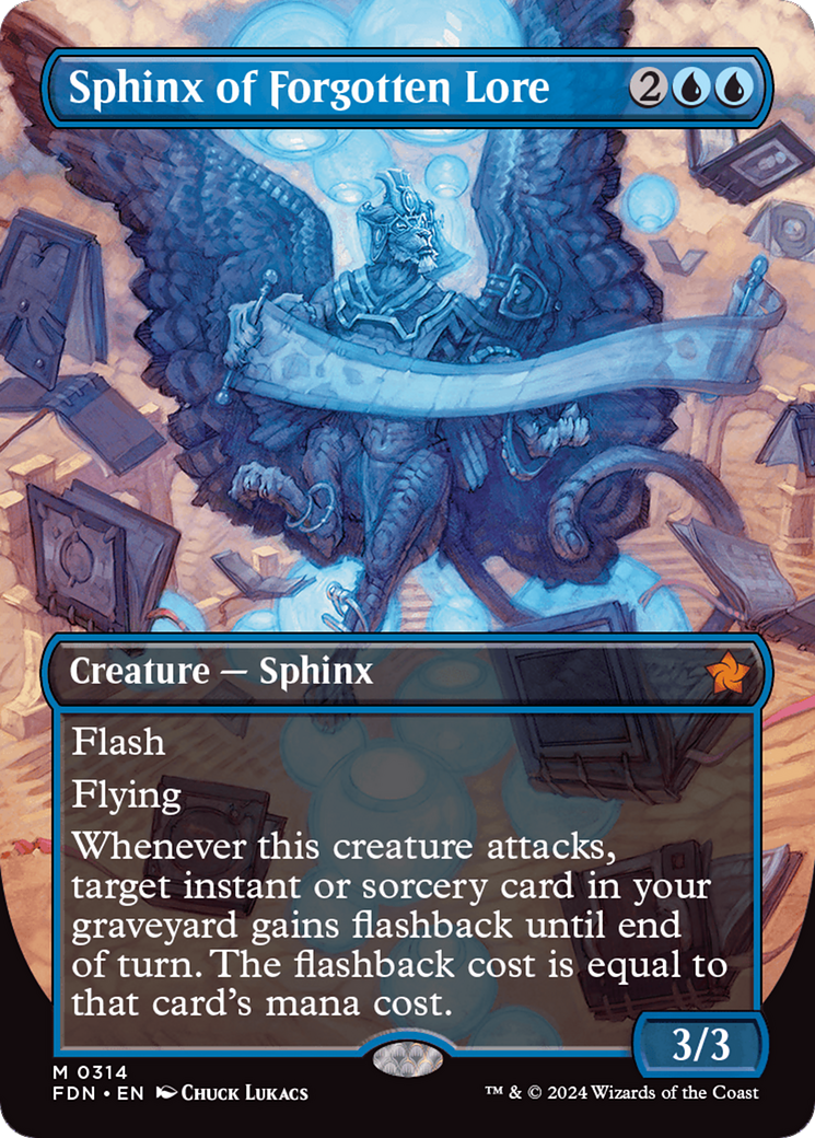 Sphinx of Forgotten Lore (Borderless) [Foundations] | I Want That Stuff Brandon