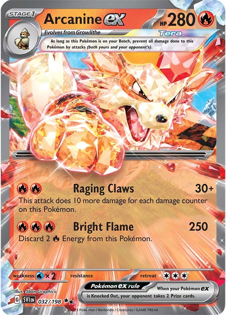 Arcanine ex (032/198) [Scarlet & Violet: Base Set] | I Want That Stuff Brandon