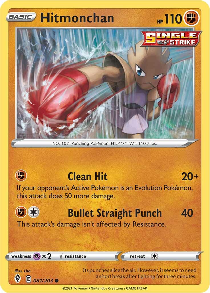 Hitmonchan (081/203) [Sword & Shield: Evolving Skies] | I Want That Stuff Brandon