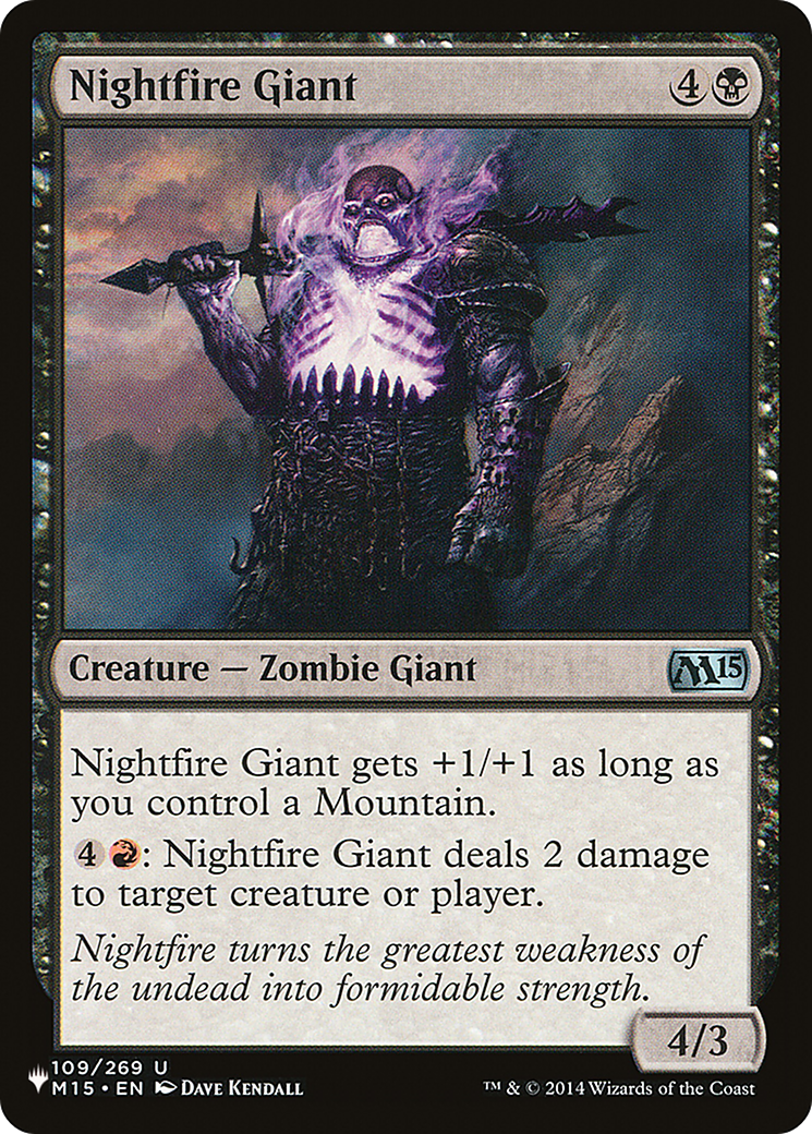 Nightfire Giant [The List Reprints] | I Want That Stuff Brandon