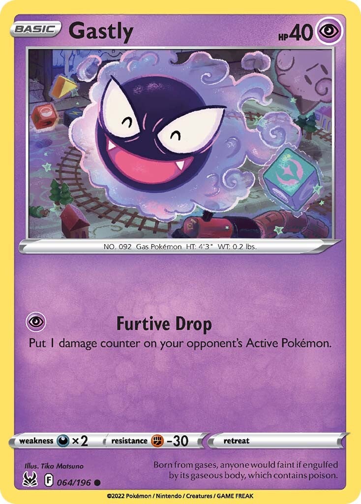 Gastly (064/196) [Sword & Shield: Lost Origin] | I Want That Stuff Brandon