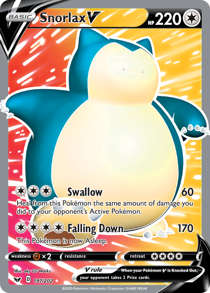 Snorlax V (197/202) [Sword & Shield: Base Set] | I Want That Stuff Brandon